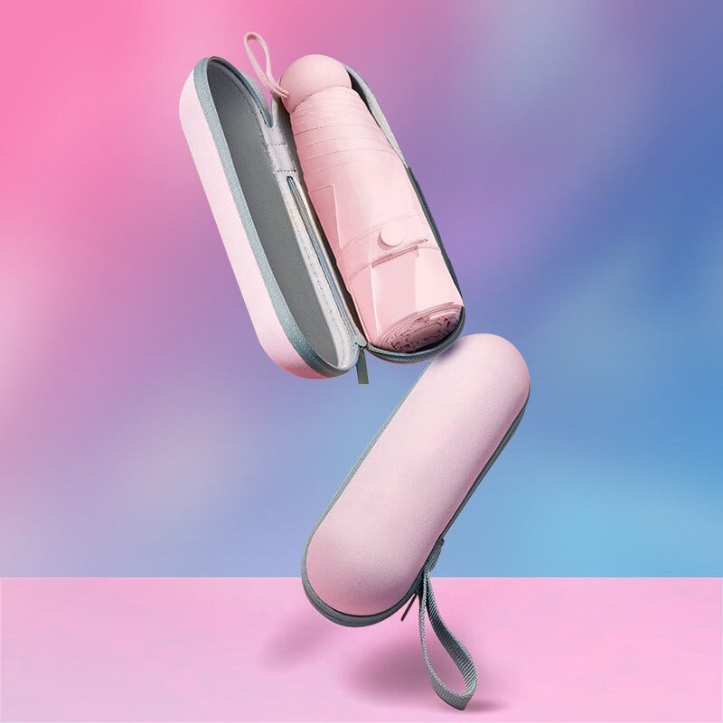 Skėtis nuo saulės Apsauga nuo saulės nuo ultravioletinių saulės spindulių ir lietaus dvejopo naudojimo moteriška penkių sulankstomų kapsulių maža nešiojama skėtis nuo saulės