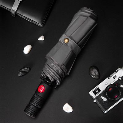 Umbrelă de afaceri nouă, complet automată, trei umbrelă pliabilă pentru bărbați, femei, umbrelă de ploaie pentru femei, umbrelă de lux rezistentă la vânt pentru bărbați