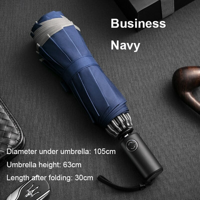 Umbrelă de afaceri nouă, complet automată, trei umbrelă pliabilă pentru bărbați, femei, umbrelă de ploaie pentru femei, umbrelă de lux rezistentă la vânt pentru bărbați