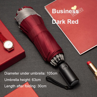 Umbrelă de afaceri nouă, complet automată, trei umbrelă pliabilă pentru bărbați, femei, umbrelă de ploaie pentru femei, umbrelă de lux rezistentă la vânt pentru bărbați
