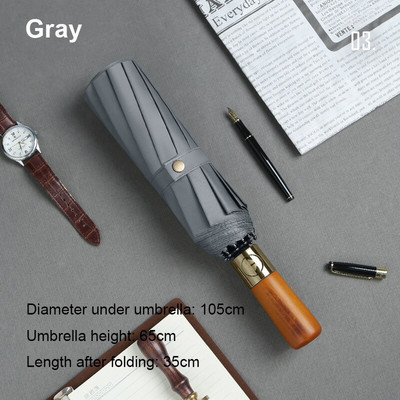 Umbrelă de afaceri nouă, complet automată, trei umbrelă pliabilă pentru bărbați, femei, umbrelă de ploaie pentru femei, umbrelă de lux rezistentă la vânt pentru bărbați