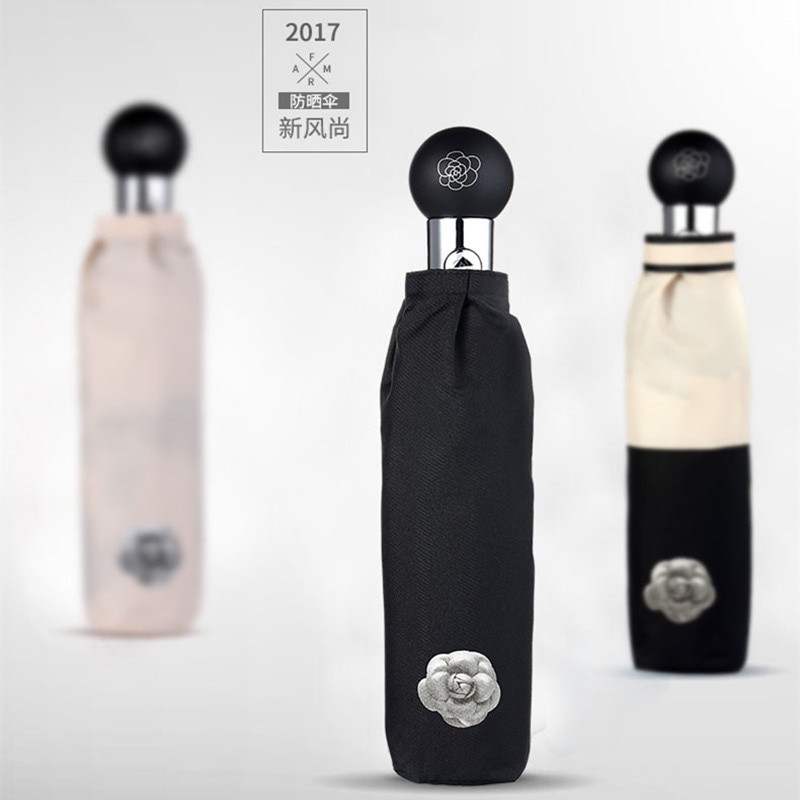 Luxusné značky Vysokokvalitný automatický dáždnik Camellia, dáždnik proti dažďu pre ženy a mužov, skladací UV slnečný priehľadný slnečník