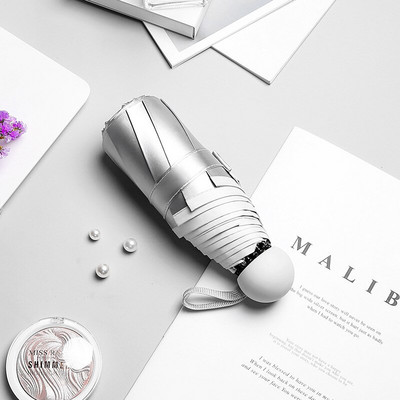 Nový 8-rebrový vreckový mini dáždnik s UV ochranou, slnečný dáždnik, vetruodolný, ľahký, skladací, prenosný dáždnik pre ženy a deti