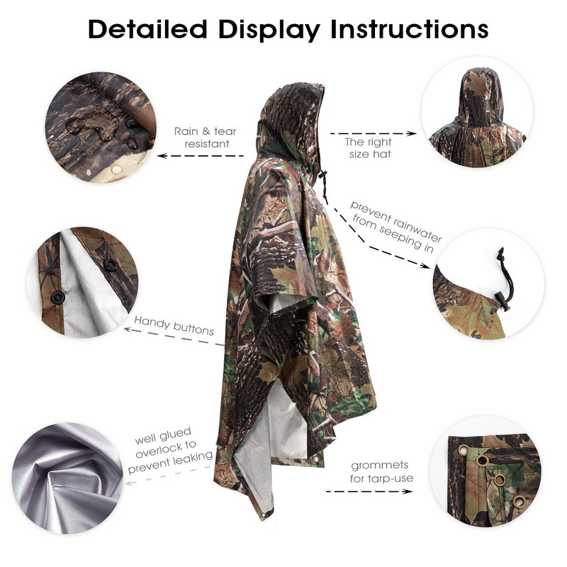 3 v 1 multifunkčný pršiplášť, cestovný, dažďový pončo, batoh, kvalitný turistický pršiplášť, markíza, kempingový nepremokavý stan