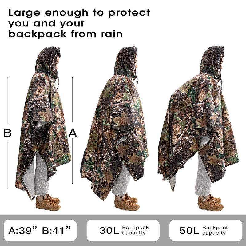 3 v 1 multifunkčný pršiplášť, cestovný, dažďový pončo, batoh, kvalitný turistický pršiplášť, markíza, kempingový nepremokavý stan