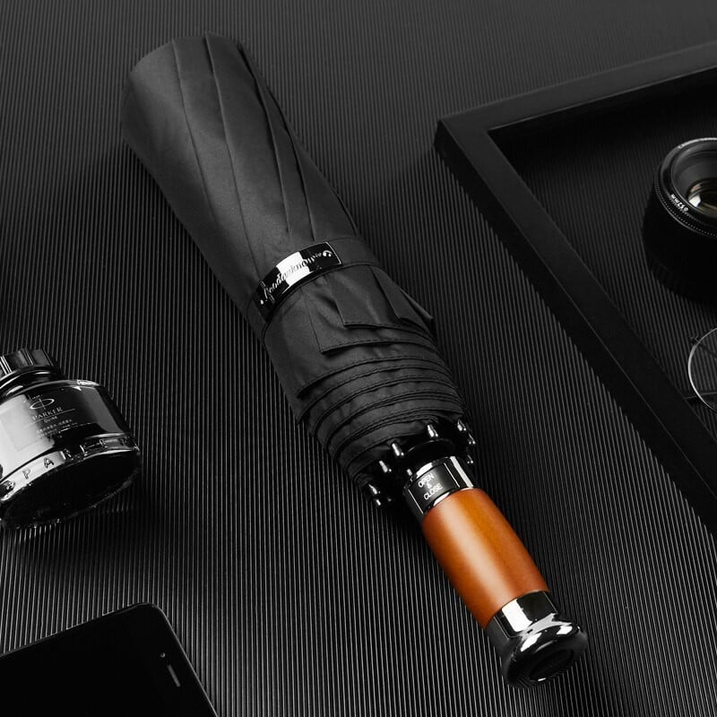 Originálny značkový veľký dáždnik pre mužov, biznis, 1,2 metra, plne automatický dáždnik, vetruodolný, 10K drevená rukoväť, golfový dáždnik do dažďa