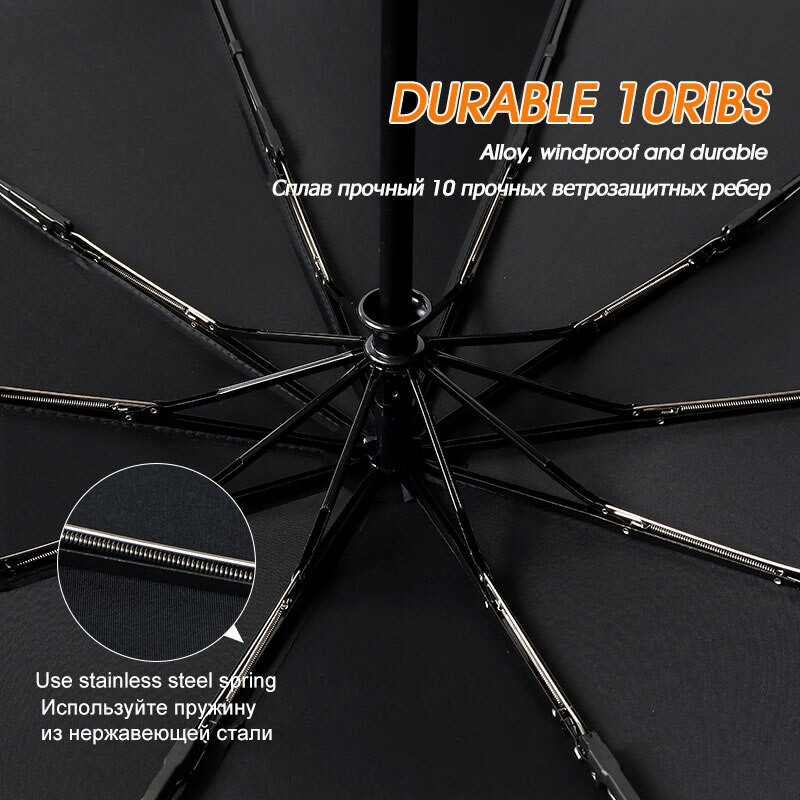 Vetruodolný kovový zliatinový skladací dáždnik, odolný voči dažďu pre mužov, 10K silný slnečník pre ženy, služobné cesty, prenosné automatické dáždniky