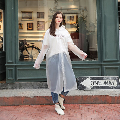 Módny vonkajší pršiplášť pre ženy, priehľadný EVA dievčenský bicykel pršiplášť, cestovný nepremokavý pršiplášť pre dospelých, pončo s kapucňou