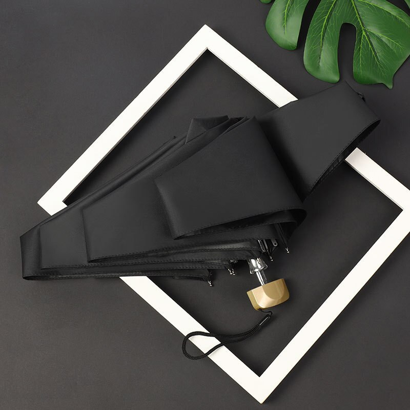 Veľmi malý UV slnečný dáždnik s vreckom, mini dáždnik s ochranou pred slnkom a ultrafialovým žiarením, čierny povlak