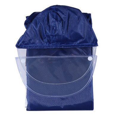 Univerzálna nepremokavá pláštenka s kapucňou, pláštenka s pončom pre mobilitu, skútre, motocykle, bicykle, modrá