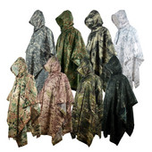 Maskovací skladací pršiplášť na turistiku, prenosný taktický pončo pre mužov, nepremokavý turistický zbaliteľný pršiplášť, armádny pršiplášť