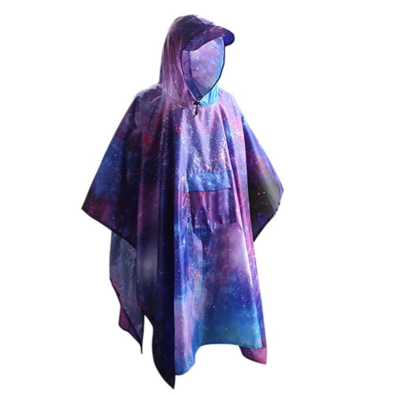 3 v 1 pršiplášť, batoh, pršiplášť, pršiplášť s kapucňou, turistický cyklistický pončo, nepremokavý vonkajší kempingový stan, podložka