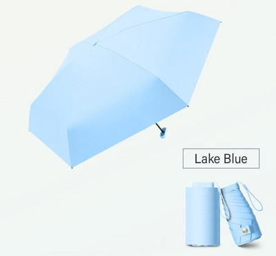 Vreckové dáždniky Anti UV mini dáždnik šesť-skladací slnečník slnečník malý dáždnik ženy ochrana pred slnkom prenosný na cesty