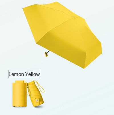 Vreckové dáždniky Anti UV mini dáždnik šesť-skladací slnečník slnečník malý dáždnik ženy ochrana pred slnkom prenosný na cesty