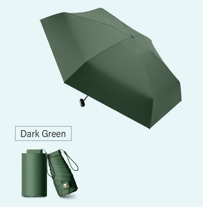 Vreckové dáždniky Anti UV mini dáždnik šesť-skladací slnečník slnečník malý dáždnik ženy ochrana pred slnkom prenosný na cesty