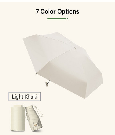 Vreckové dáždniky Anti UV mini dáždnik šesť-skladací slnečník slnečník malý dáždnik ženy ochrana pred slnkom prenosný na cesty