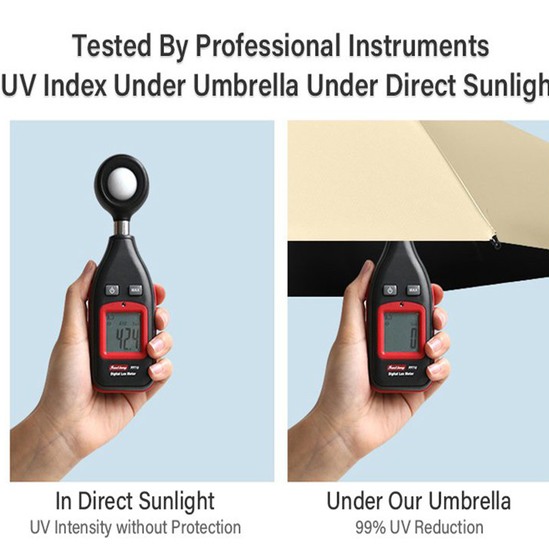 Vreckové dáždniky Anti UV mini dáždnik šesť-skladací slnečník slnečník malý dáždnik ženy ochrana pred slnkom prenosný na cesty