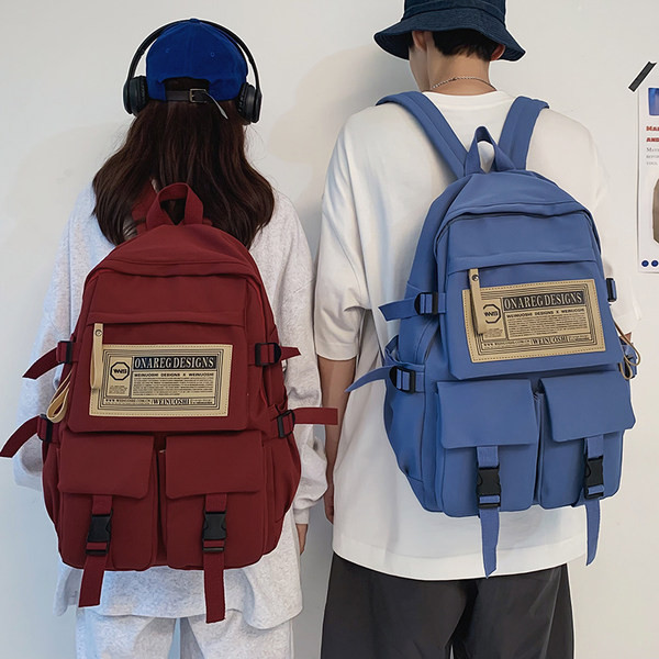 Pánsky batoh s výšivkou a vonkajšími vreckami