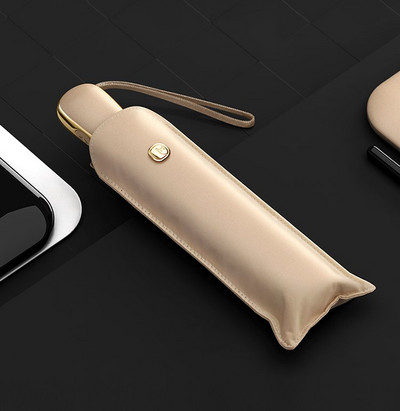 Automatinis skėtis Lietaus Mergaitės Ultra Light Travel Apsaugos nuo saulės Skėtis Girl Anti-UV nešiojamas rankinis sulankstomas skėtis