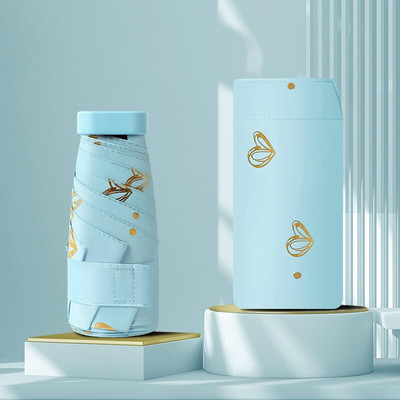 Luksuzni mini ženski kišobran Anti-ultraljubičasti suncobran Vanjski UV prijenosni putni suncobran Sklopivi kišobrani