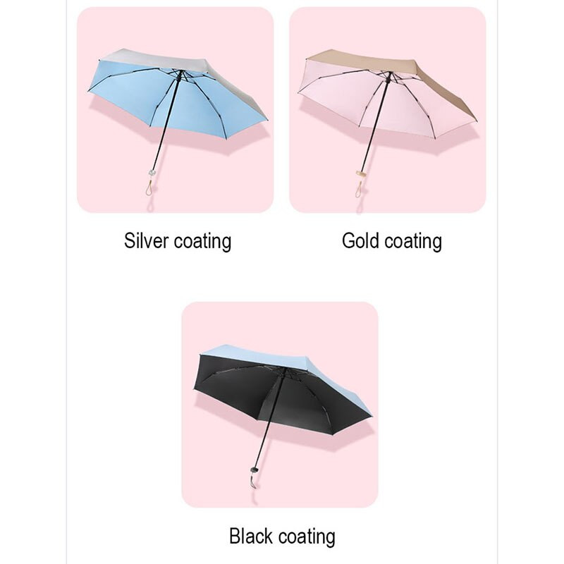 Luksuzni mini ženski kišobran Anti-ultraljubičasti suncobran Vanjski UV prijenosni putni suncobran Sklopivi kišobrani