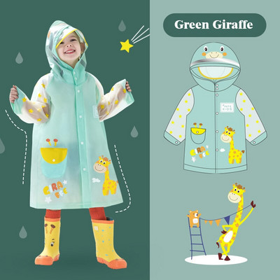 2021 Doprava zdarma Roztomilý detský pršiplášť pre chlapcov a dievčatá Nepremokavý overal s kapucňou, kreslený film s dinosaurom, detské pršiplášte a nohavice
