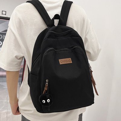 Rucsac cu logo unisex pentru bărbați și femei, cu închidere cu fermoar