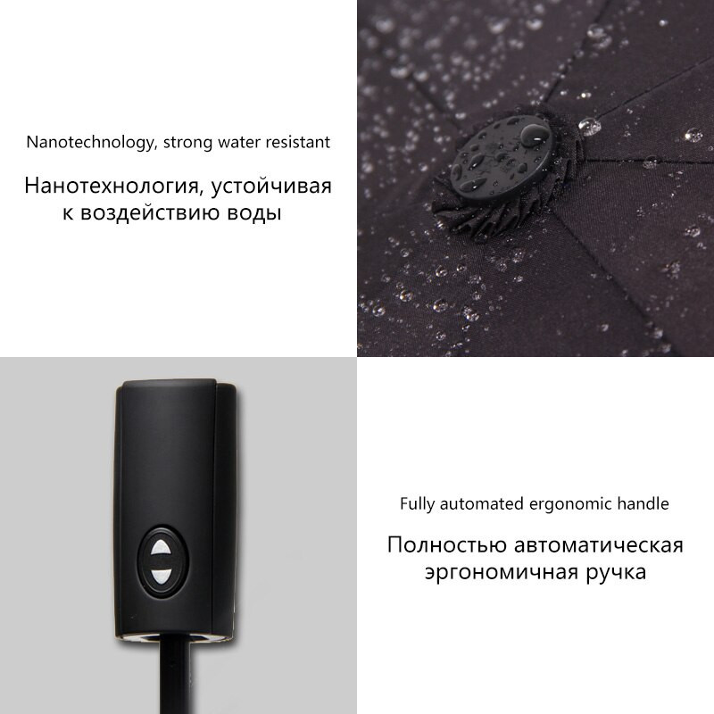 125 cm veľký automatický dáždnik najvyššej kvality, 3-násobný, vetruodolný, 10K, veľký vonkajší dáždnik do auta, mužský, ženský, paraguay, slnečník