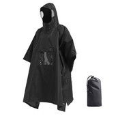 Poncho de ploaie 3 în 1, ușoară, impermeabilă, cu glugă, pentru bărbați, femei, drumeții în aer liber, ciclism, covoraș de camping, baldachin adăpost