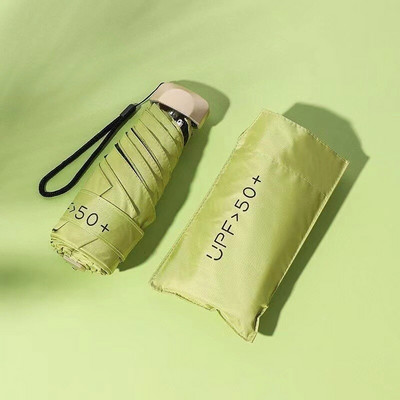 Vreckový slnečník, ovocný dáždnik, mini dáždnik pre ženy, ochrana pred slnkom, UV žiarením, skladací, 5-násobný, super malý, prenosný, box