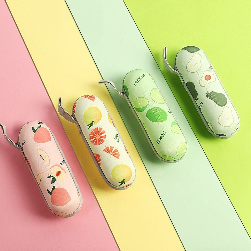 Vreckový slnečník, ovocný dáždnik, mini dáždnik pre ženy, ochrana pred slnkom, UV žiarením, skladací, 5-násobný, super malý, prenosný, box