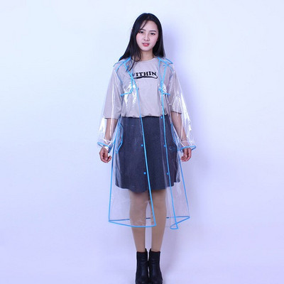 Dlhý priehľadný pršiplášť z EVA materiálu, dámska nepriepustná nepremokavá bunda, plášť na turistiku, cestovanie, kempovanie, dospelých, mužov, módny pršiplášť