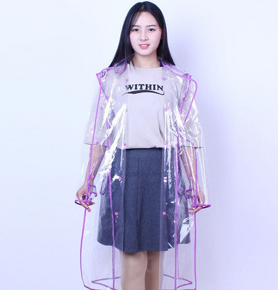 Dlhý priehľadný pršiplášť z EVA materiálu, dámska nepriepustná nepremokavá bunda, plášť na turistiku, cestovanie, kempovanie, dospelých, mužov, módny pršiplášť