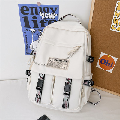 Tekstilni muški ruksak s patentnim zatvaračem i metalnim lancem