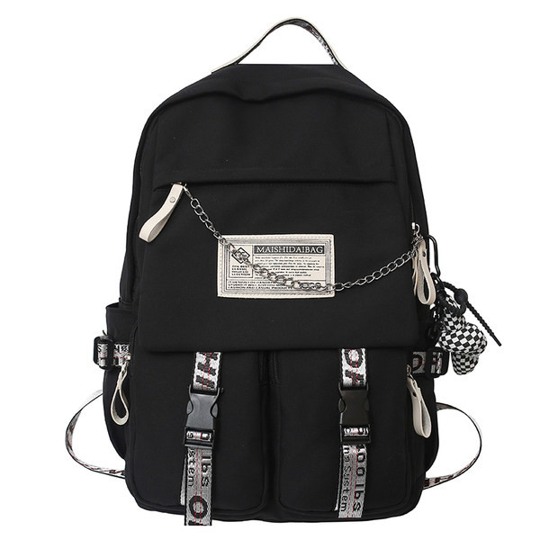 Tekstilni muški ruksak s patentnim zatvaračem i metalnim lancem