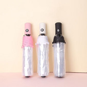 Priehľadný automatický dáždnik do vetra a silného dažďa, dámsky slnečný dáždnik, cestovný skladací vianočný darček, odolný prenosný