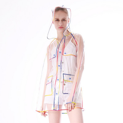 Nový módny dámsky priehľadný zahusťovací plastový pršiplášť, cestovný nepremokavý pršiplášť do dažďa pre dospelých, pončo, vonkajší pršiplášť