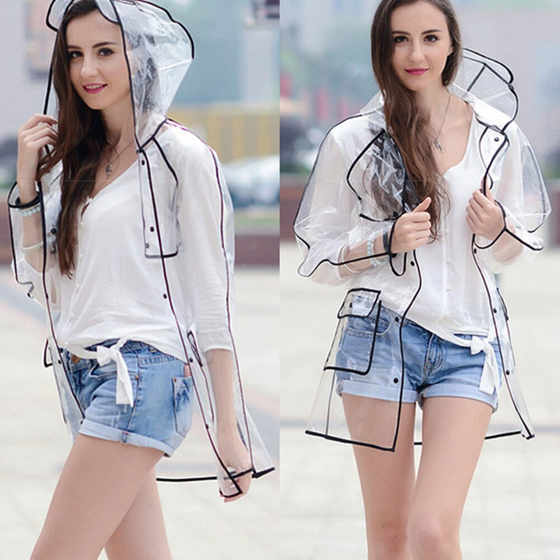 Nový módny dámsky priehľadný zahusťovací plastový pršiplášť, cestovný nepremokavý pršiplášť do dažďa pre dospelých, pončo, vonkajší pršiplášť