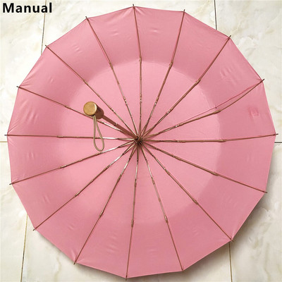 Vintage dáždnik 16 kostí ľahký hliníkový zliatina daždivý pevný skladací vetruodolný veľký dáždnik muži dážď ženy darček slnečník