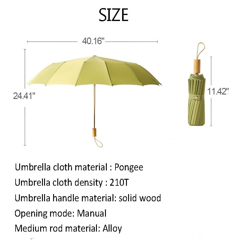 Vintage dáždnik 16 kostí ľahký hliníkový zliatina daždivý pevný skladací vetruodolný veľký dáždnik muži dážď ženy darček slnečník