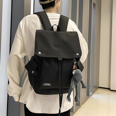 Modni uniseks tekstilni ruksak s logotipom i vezicama