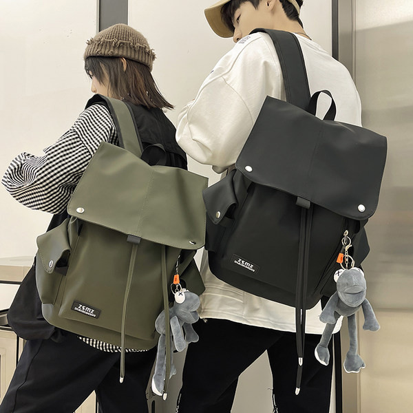 Modni uniseks tekstilni ruksak s logotipom i vezicama