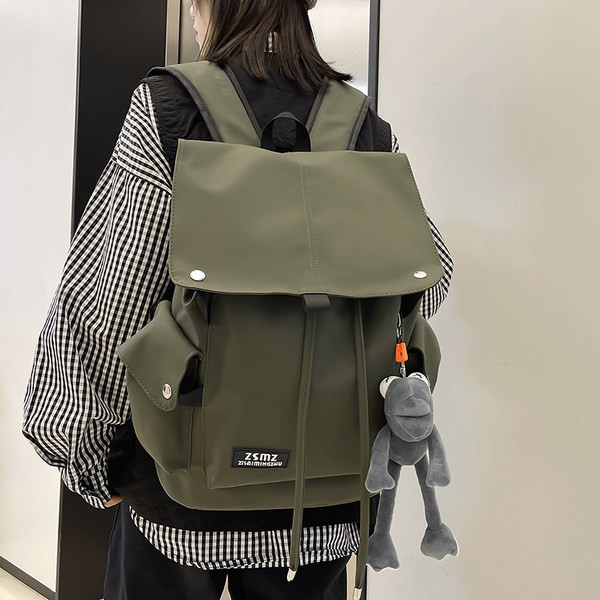 Modni uniseks tekstilni ruksak s logotipom i vezicama