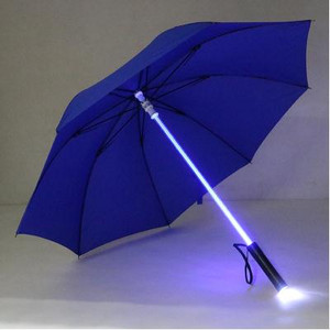 Lanternă Umbrelă LED Lumini de avertizare de siguranță Umbrele de exterior pentru copii Adulti 7 culori Umbrelă de noapte intermitentă cu mâner lung