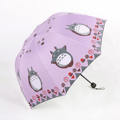 Detský dáždnik Anime Môj sused Totoro Roztomilý denný skladací dáždnik Cosplay kolekcia Detský kreslený dáždnik s drakmi a mačkami