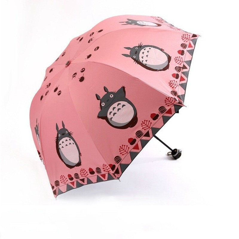 Detský dáždnik Anime Môj sused Totoro Roztomilý denný skladací dáždnik Cosplay kolekcia Detský kreslený dáždnik s drakmi a mačkami
