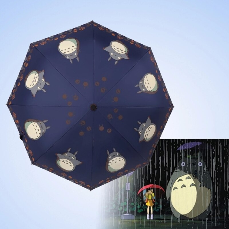 Detský dáždnik Anime Môj sused Totoro Roztomilý denný skladací dáždnik Cosplay kolekcia Detský kreslený dáždnik s drakmi a mačkami