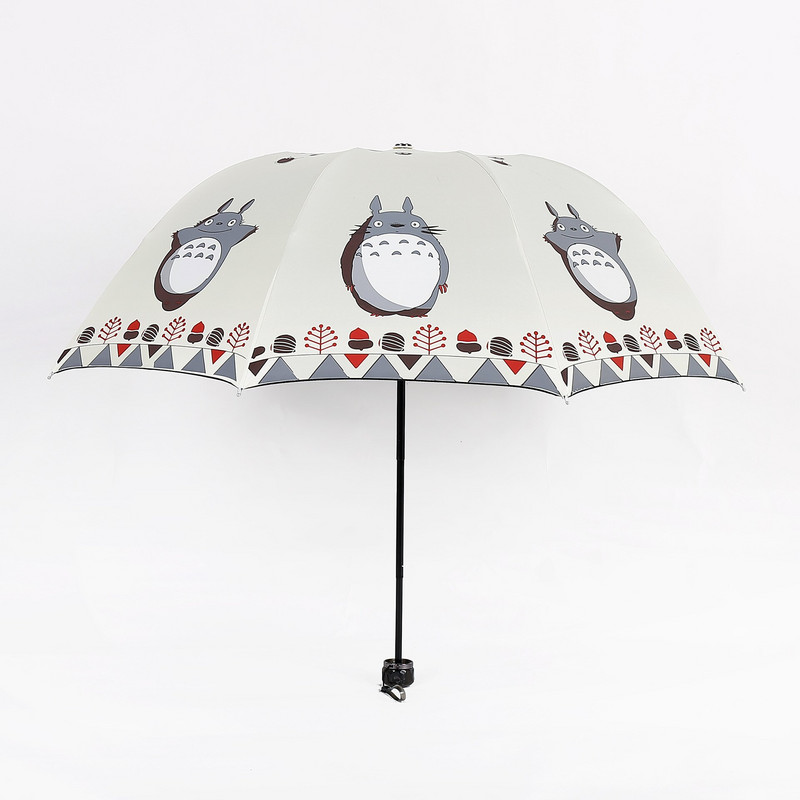 Detský dáždnik Anime Môj sused Totoro Roztomilý denný skladací dáždnik Cosplay kolekcia Detský kreslený dáždnik s drakmi a mačkami
