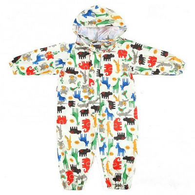 Salopetă pentru copii, imprimată cu desene animate, salopetă impenetrabilă, de ploaie, cu glugă, salopetă de ploaie, pantaloni de ploaie impermeabili pentru bebeluși