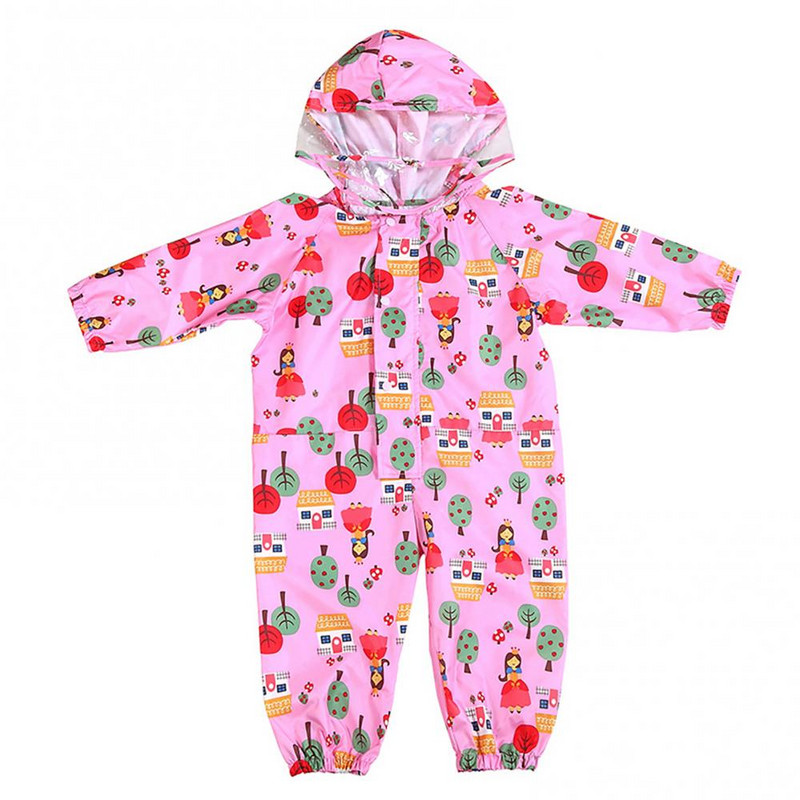 Salopetă pentru copii, imprimată cu desene animate, salopetă impenetrabilă, de ploaie, cu glugă, salopetă de ploaie, pantaloni de ploaie impermeabili pentru bebeluși